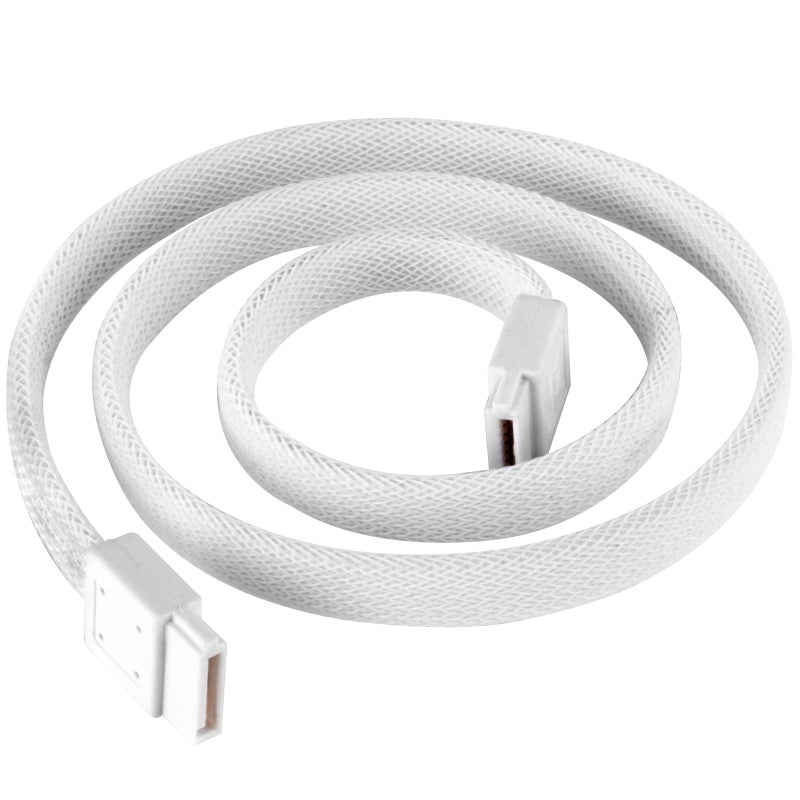 Silverstone SATA III SSD/HDD Cable with Locking Mechanism in White CP07W-USA - Image 1